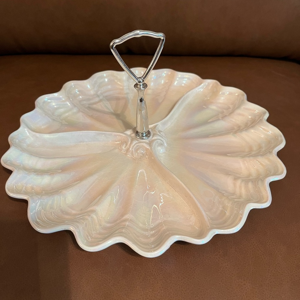 Opalescent Divided Serving Tray